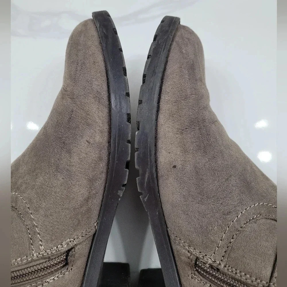 Unisa Taupe Fur Lined Ankle Bootie